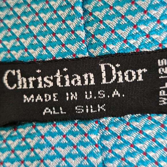 Christian Dior Vintage 100% Silk Tie Made In USA - Picture 3 of 3